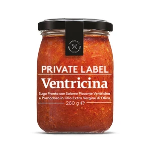 Private Label Ventricina Hot Sauce Spicy with Tomato Italian 260 g Mason Jar for Pasta for Wholesalers