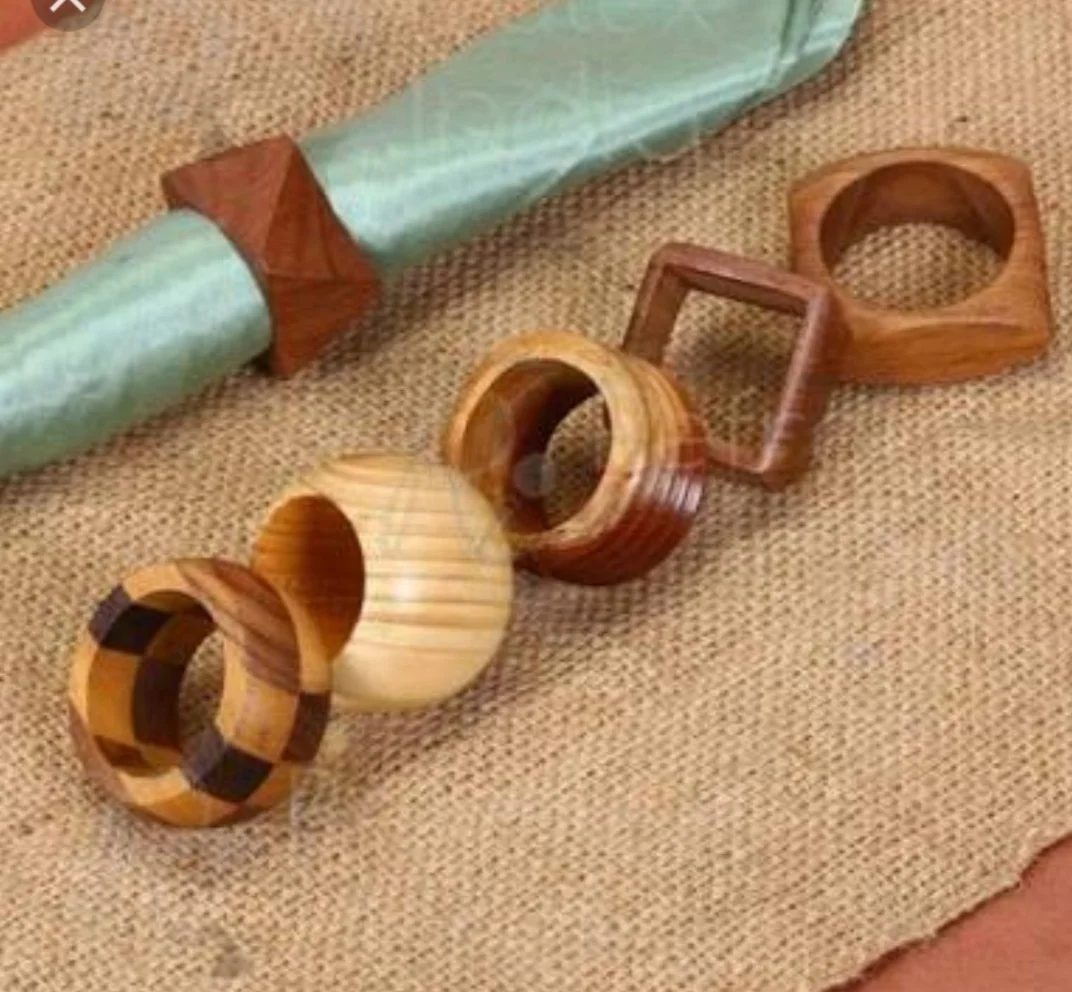 Высококачественное деревянное кольцо для салфеток, декоративное кольцо для салфеток