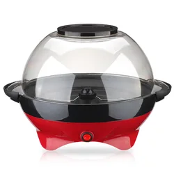 2021 800 Вт Коммерческая бесмасляная чаша, бытовая электрическая стеклянная мини-машина для приготовления попкорна горячим воздухом