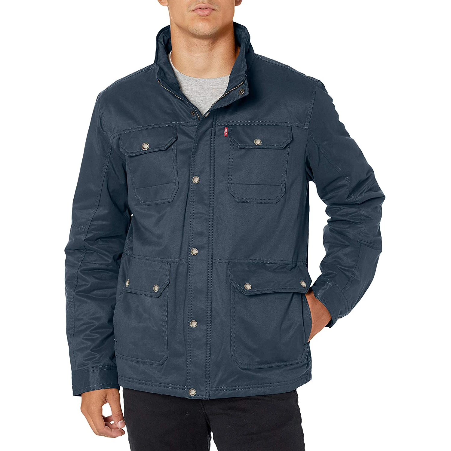 Men's Cotton Jacket Men's Stand Collar 