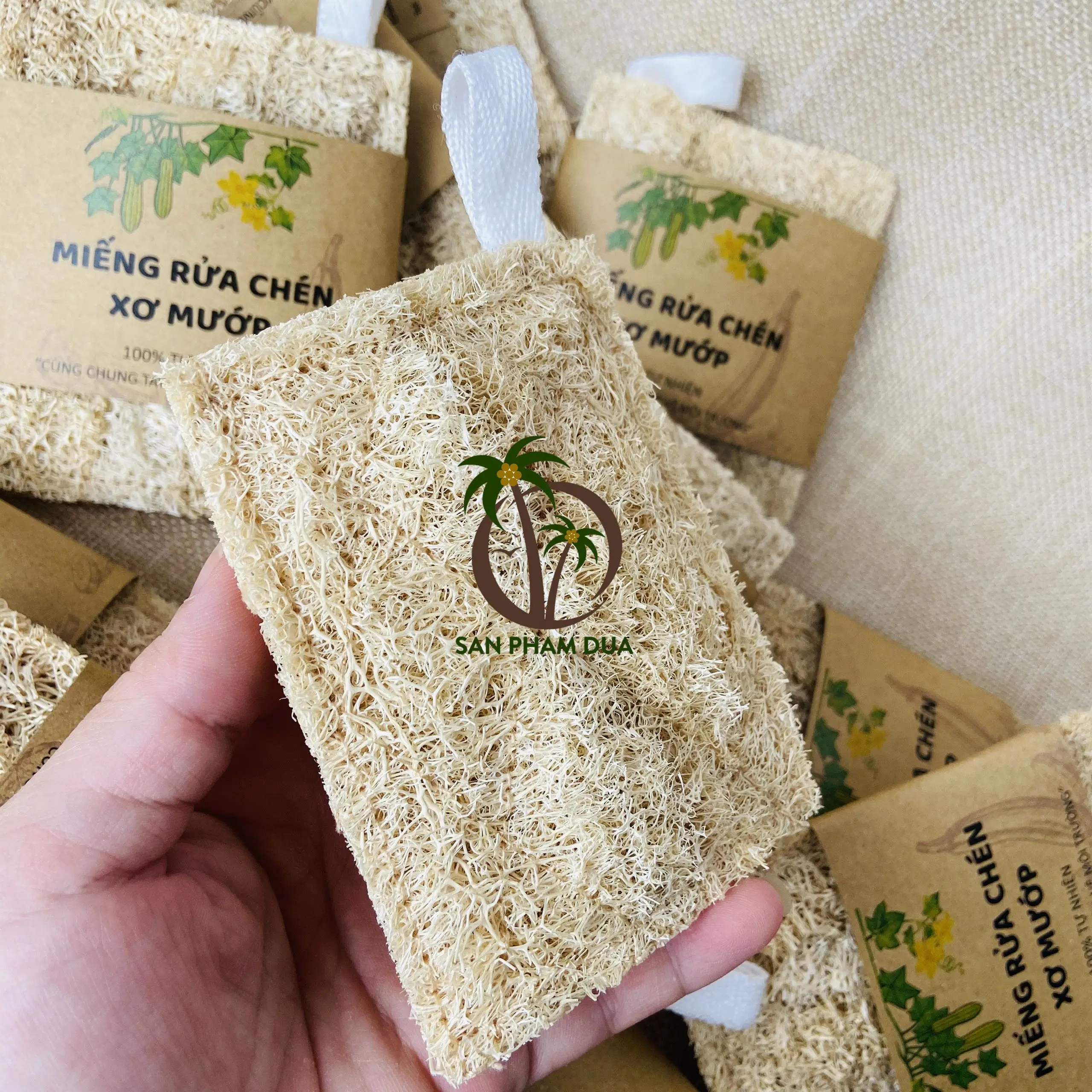 SUPPLIER HIGH QUALITY NATURAL LOOFAH KITCHEN SPONGE Biodegradable Kitchen Sponge, Eco Friendly Washing up Sponge, Kitchen LoofaH