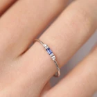 Semi Diamond Diamond Semi Precious Ring 14k Baguette Blue Sapphire With Diamond Ring For Women