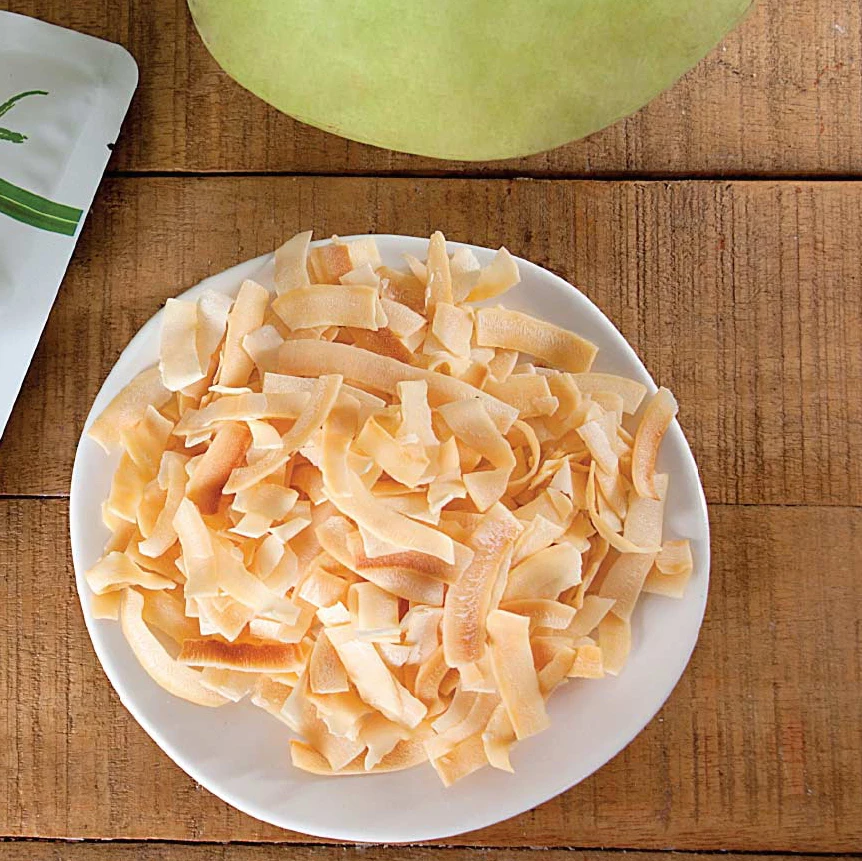 Здоровые кокосовые чипсы, фрукты, овощи, закуски, Кокосовая жареная сушеная закуска, оптовая продажа из Вьетнама