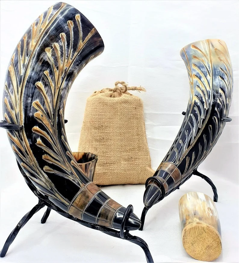 viking drinking horn party wedding natural drinking horn with