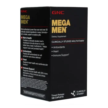 International Distributor GNC Mega Men Multivitamin for Men 180 Count Antioxidants Heart Health and Immune Support Superfoods