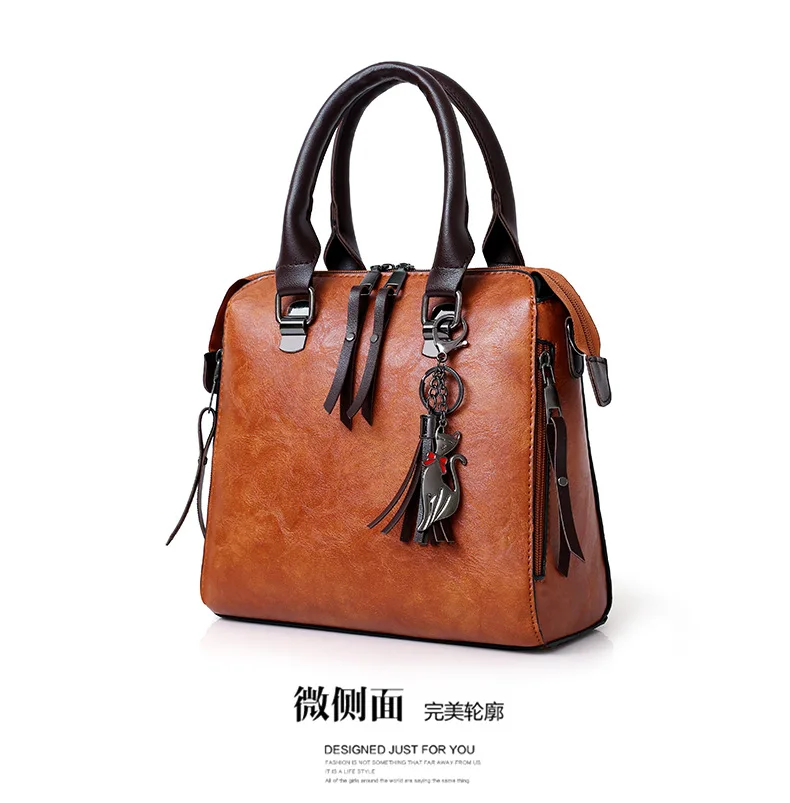 Wholesale Cheap Price Vintage Style Leather Satchel Bag Purse Wallet Lady  PU Shoulder bag 4 Pcs in 1 Set Handbags For Women Tote bag From  m.