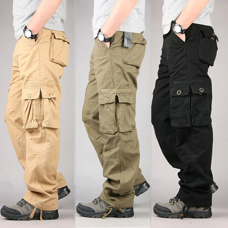 mens multi pocket work pants