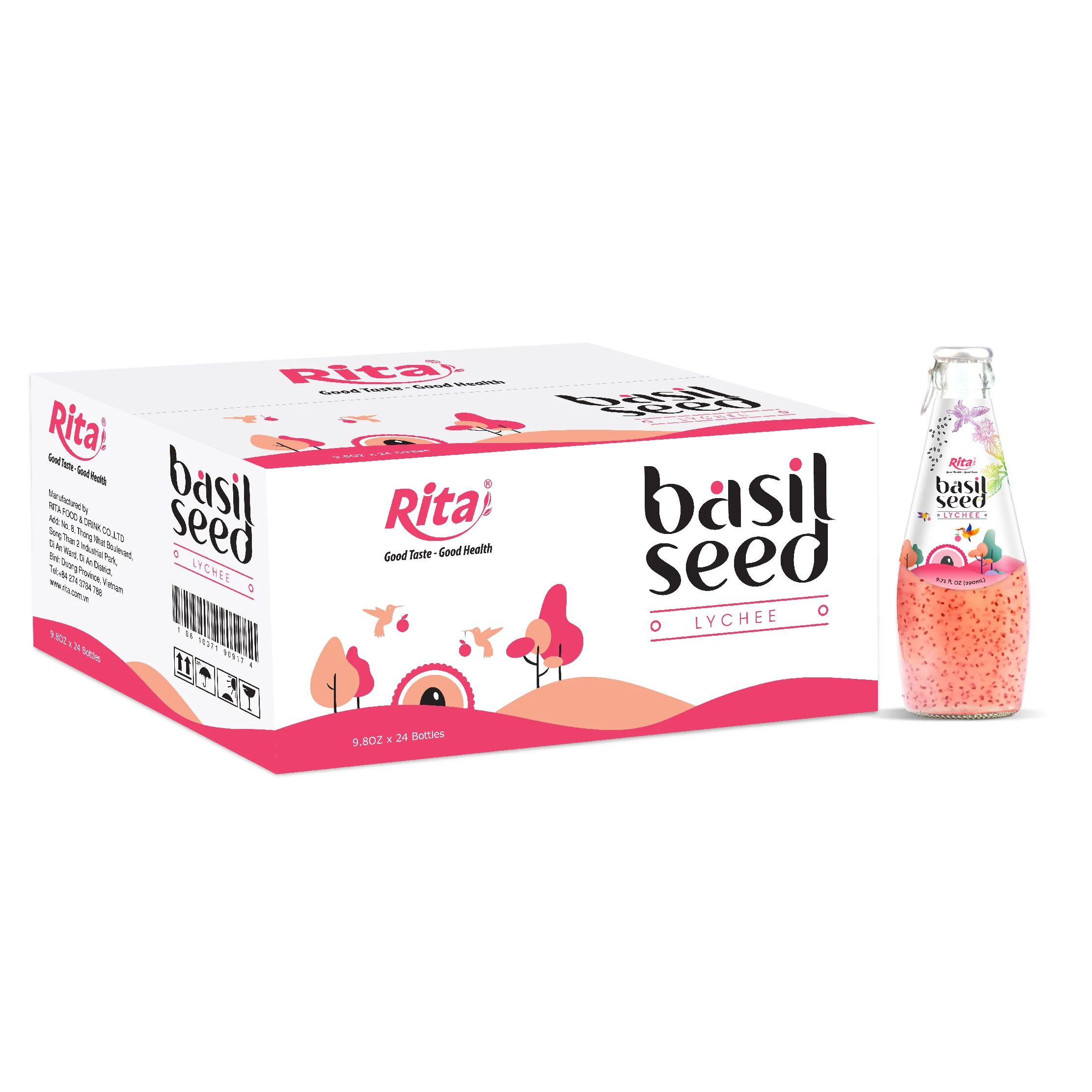 Vietnamese Basil Seed Drink - Healthy & Delicious 290ml