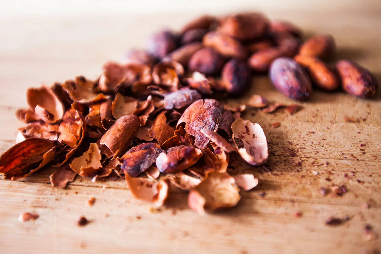 Наружная скорлупа какао бобов-какао капсулы урожая в Highland Area Vietnam - CacaoTrace standard