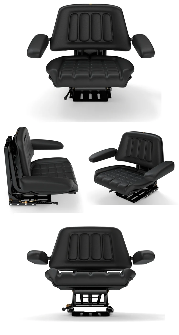 Black Universal Suspension Tractor Seat With Trapezoid Back Buy Universal Tractor Seat