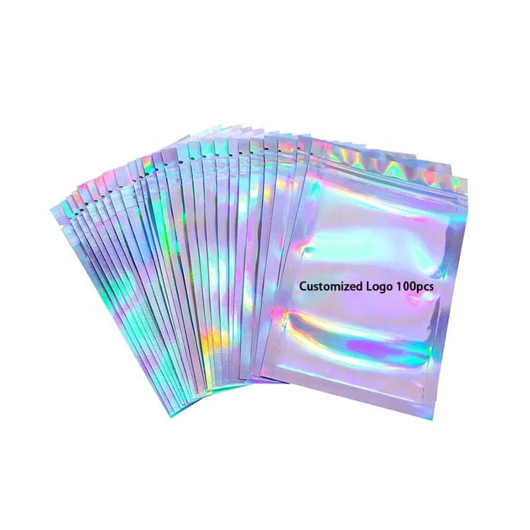 5 Pack Smell Proof Mylar Bags - 5x7 Inch Aluminum Foil Pouches With Resealable Zipper