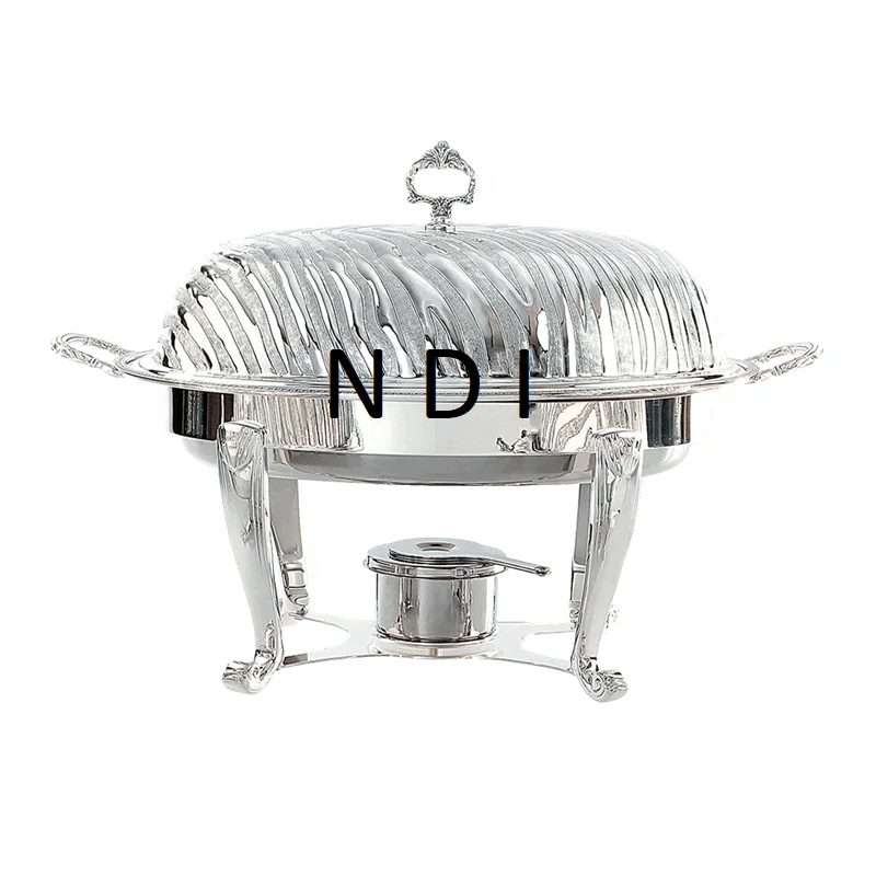 Shiny Finishing Chafing Dish With Burner Stand Customized Buffet