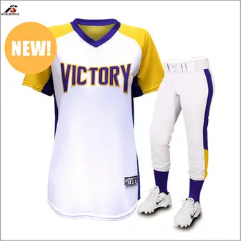 Source Women sleeveless baseball jersey yellow color 100% polyester full  custom design and logo baseball uniform sets for men and women on  m.