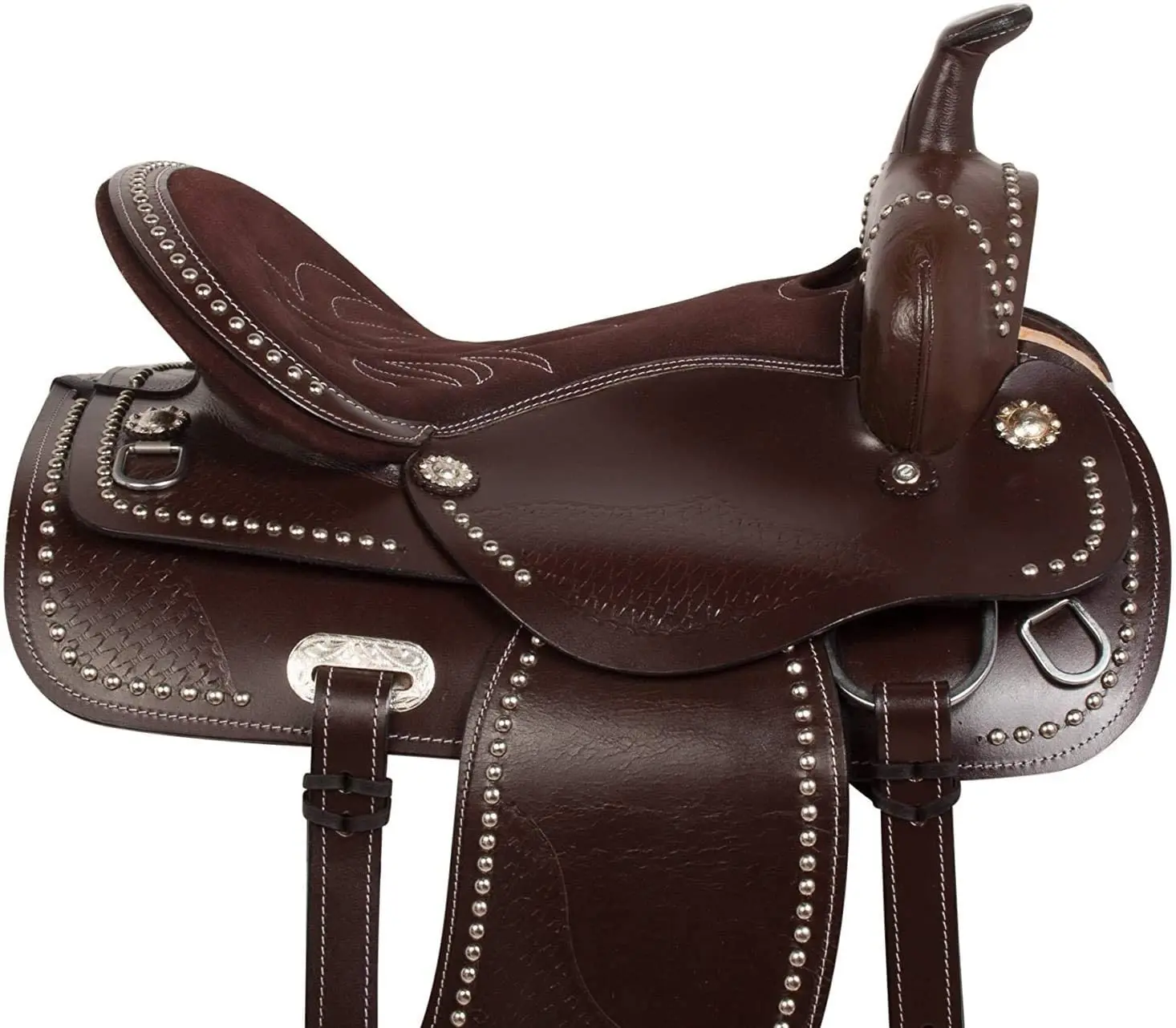 Open Store Leather Western Horse Saddle Tack With Headstall And Stirrup