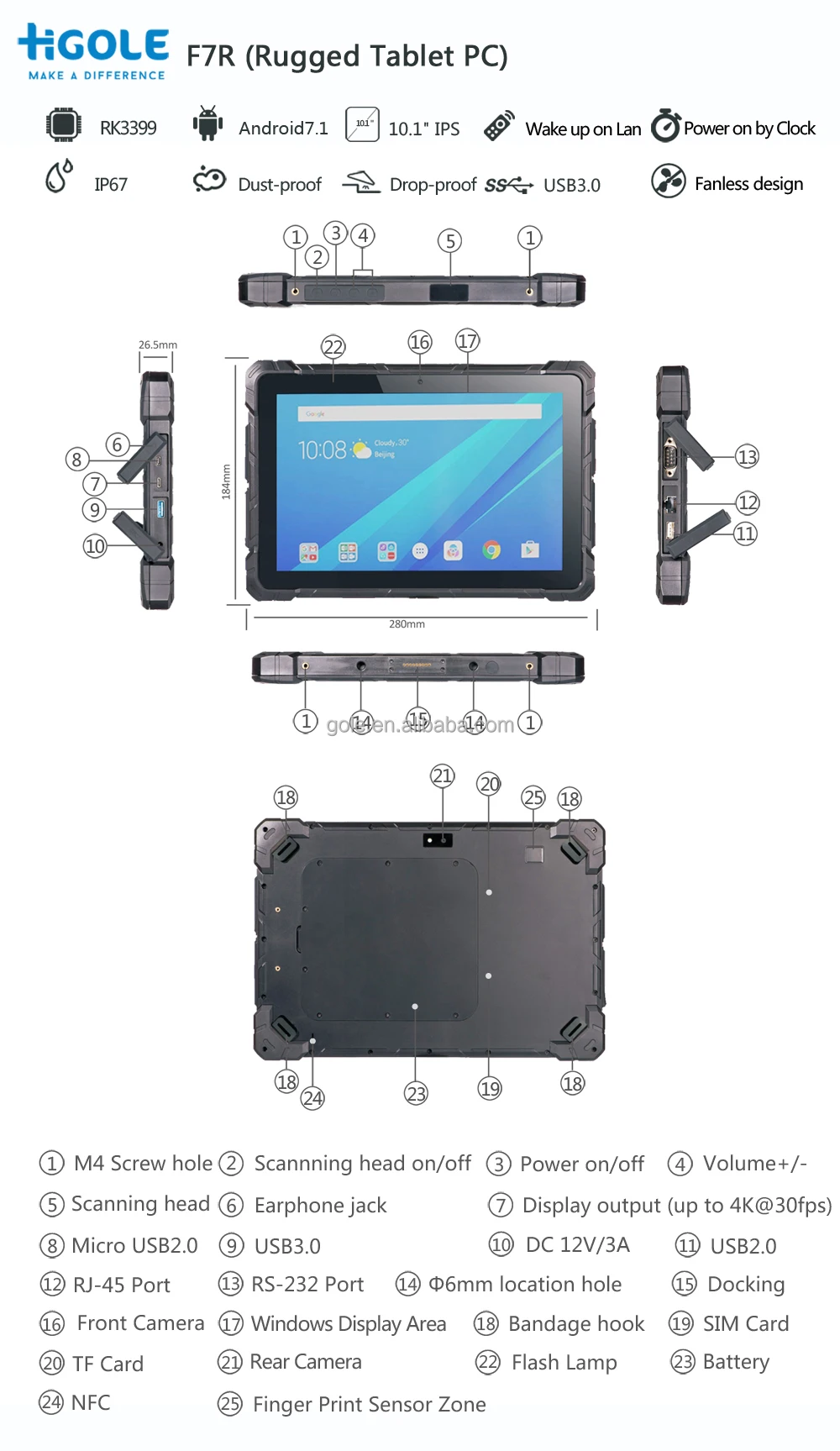 Gole F7 Industrial Ip67 Windows 10 Inch Rugged Tablet Pc Buy Rugged Tablet Pc Higole 10 1 Inch Waterproof Rugged Tablet Pc Ip67 Shockproof Dustproof Rugged Tablet Pc Product On Alibaba Com