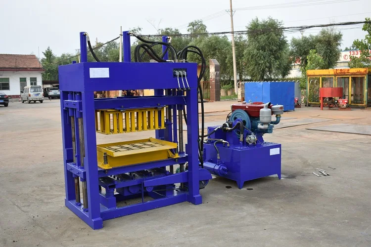 Дизельный блок делая машину QT4-40 гидравлический дизельный станок для изготовления строительных блоков дизельный силовой блок изготовляющая машина