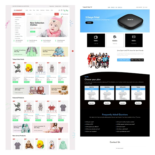 アリババオンラインショッピングサイト、ECサイトデザイン、ウェブ