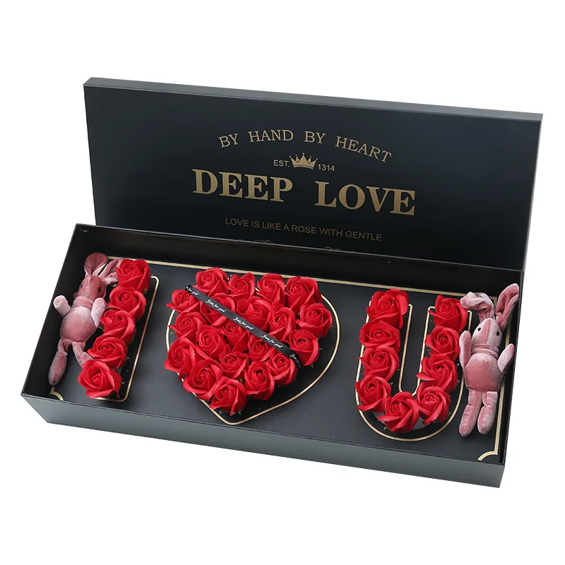 YUDX121 Valentine's Day Rose Gift Box with Love India
