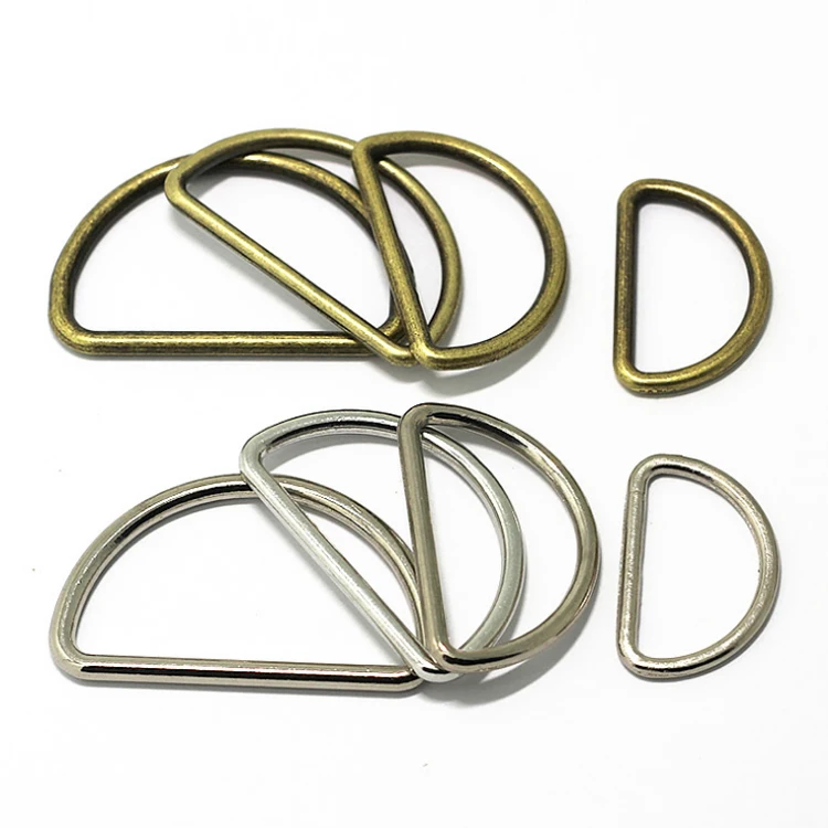 Metal D ring in gold color stocks