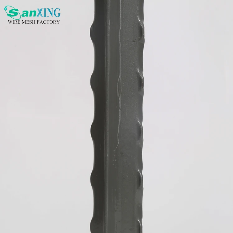 Sheep Fence Pole Hot Dipped Galvanized Studded T Post With Anchor Plate