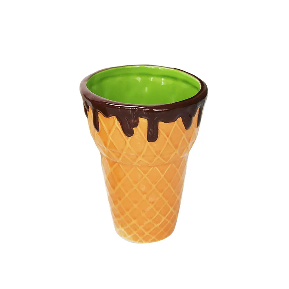 Ceramic Ice Cream Cone Cup