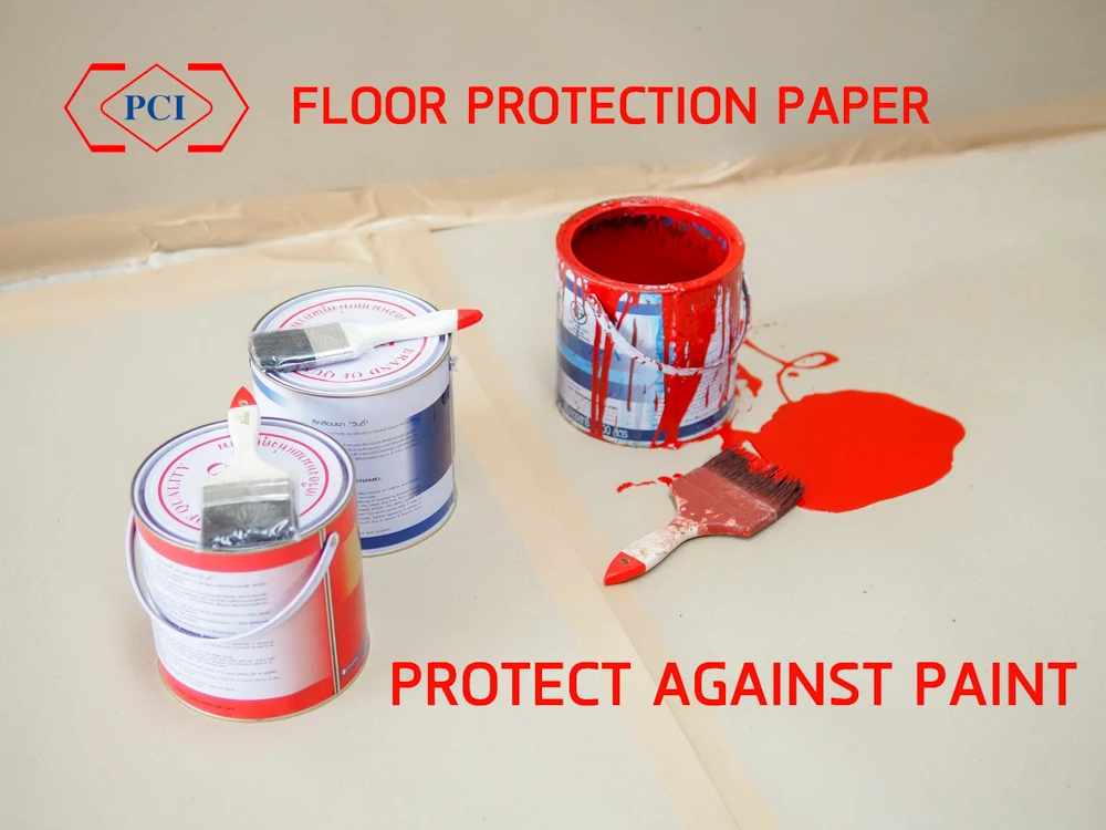 P.C.I. Industrial Paper Cardboard Masking Paper Supplied in Roll for Floor Protection Against Paint Drops