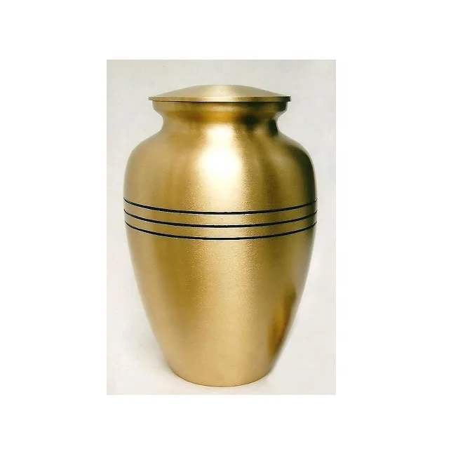 Set 4 Mini Urne Funerarie In Alluminio Oro Cosmico | Portaceneri Con Scatola In Velluto Per Ricordo - 5