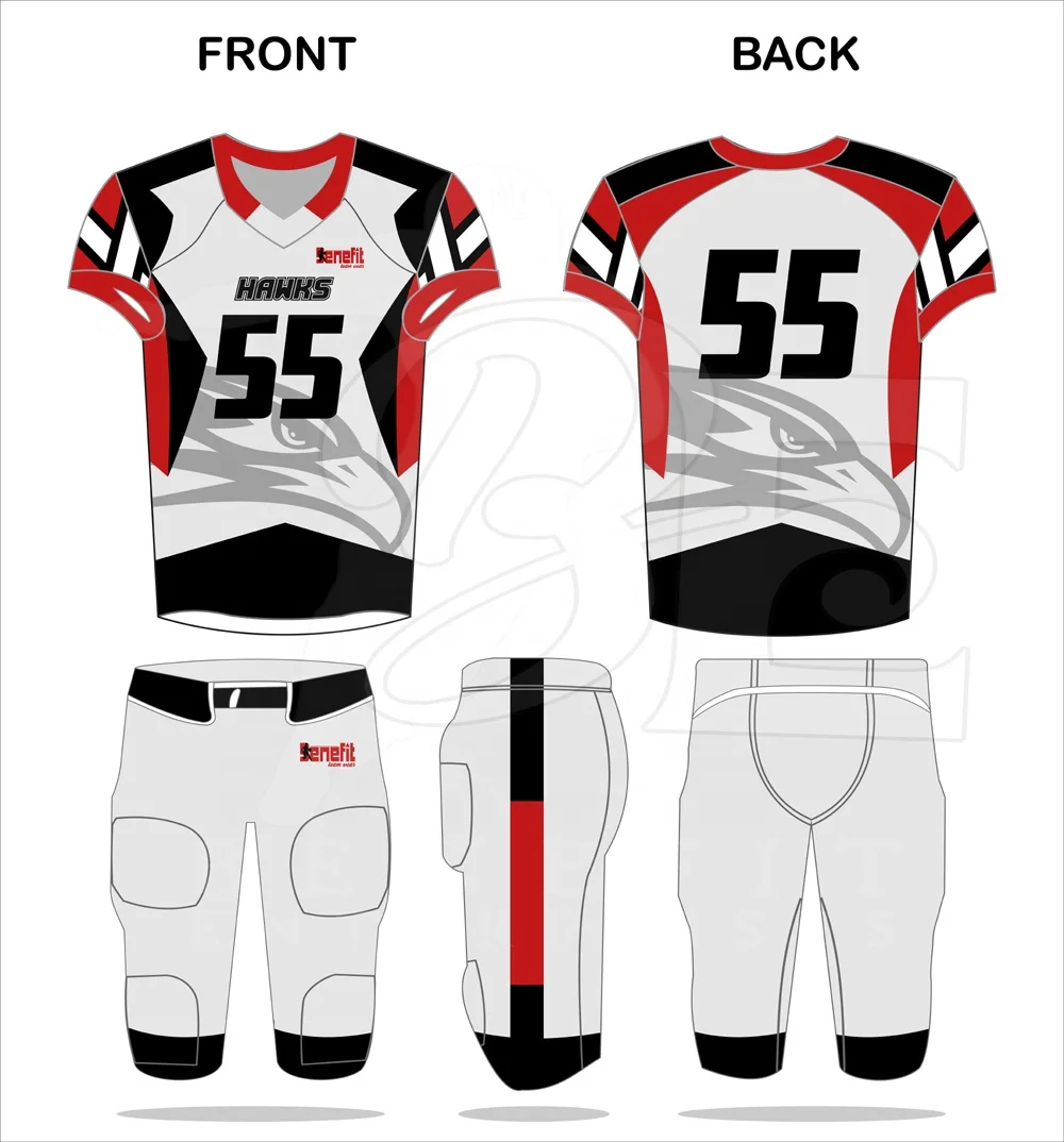 BuyMovieJerseys American Football Jersey Blank Jerseys Embroidery Sewing Out picture3 / S