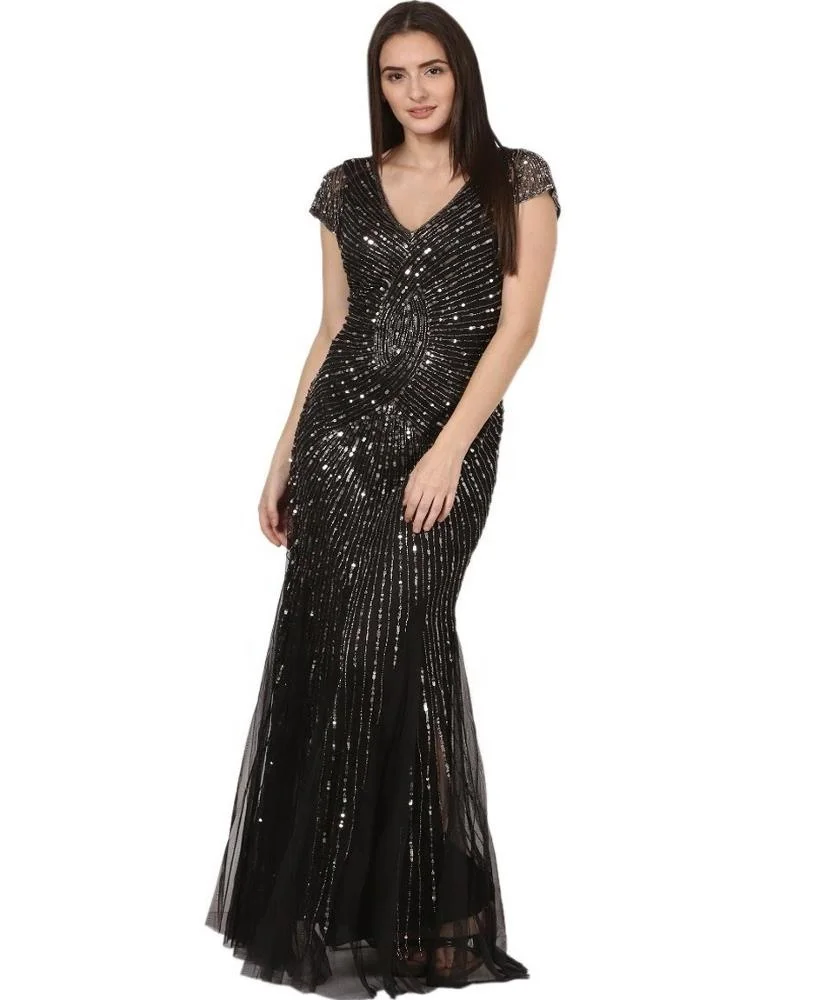 black long gown for party