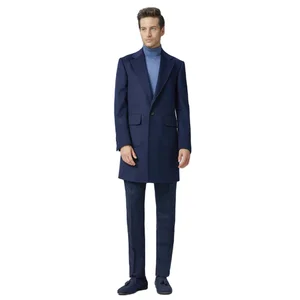 Custom Made Bespoke Hot Selling Popular Luxury Business Fall Winter Mens Long Trench Overcoat Jackets and Coats