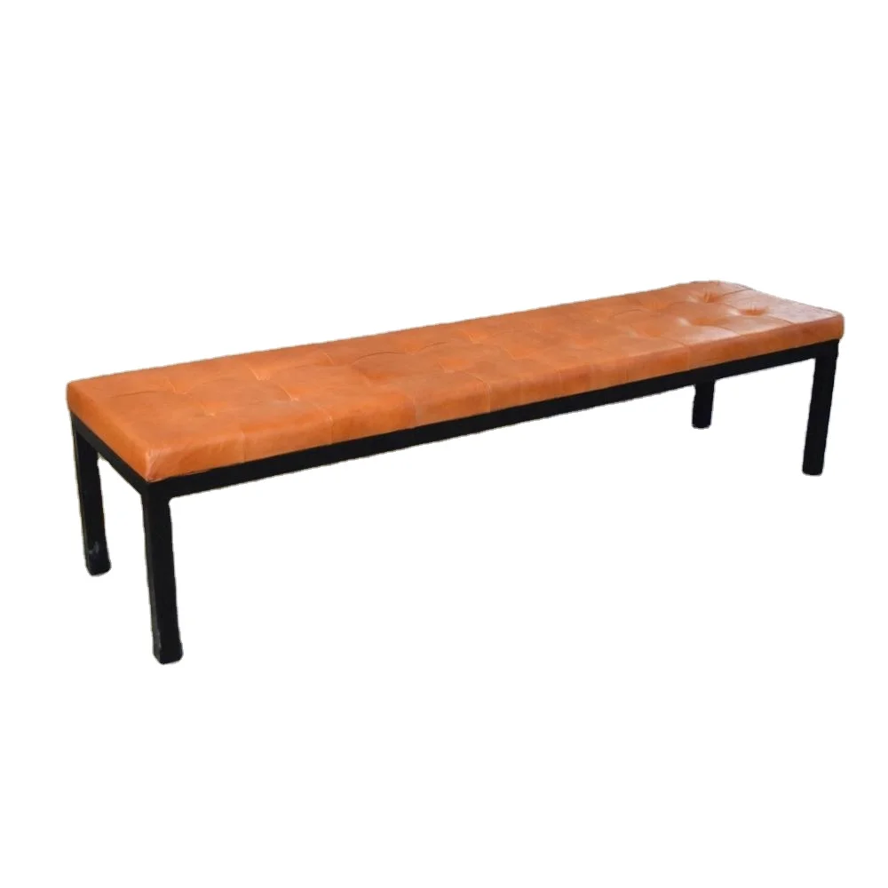 Industrial Leather Upholstery Bench Buy Cast Iron Bench