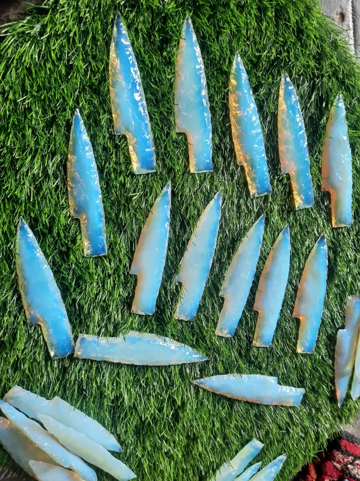 3 Opalite Ornamental Knife Blades shops #9524