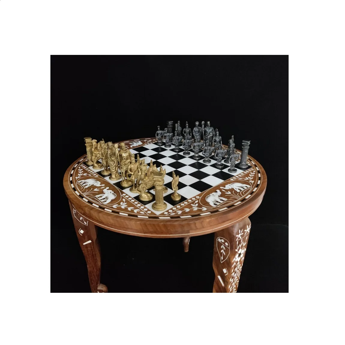master Tractor Creek Latest Design Standard Quality Wooden Inlaid Chess Table Handcrafted Solid  Luxury Board Game And Brass Metal Weighted Pieces Set - Buy Chess Table,Chess  Board Table,Chess Table Furniture Product on Alibaba.com