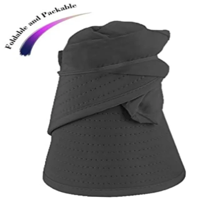 Шляпка от солнца с широкими полями для женщин, летняя уличная Складная пляжная шапка с защитой от ультрафиолета