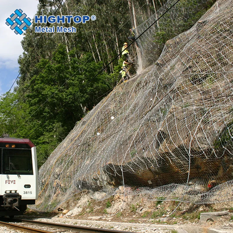 Landslide Protection Flexible Stainless Steel Wire Rope Cable Mesh Safety Net