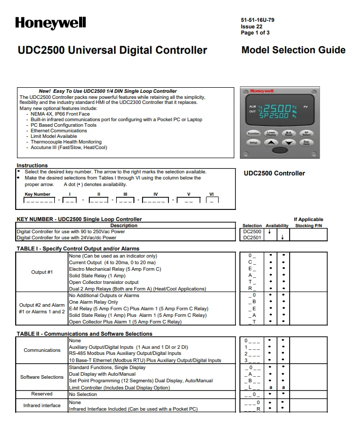 Honeywell UDC2500 Universal Digital Controller| Alibaba.com