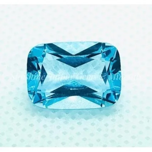 A grade,100% genuine,not treatment 8mm Octagon section faceted Triangular bead Natural sky blue Topaz gems