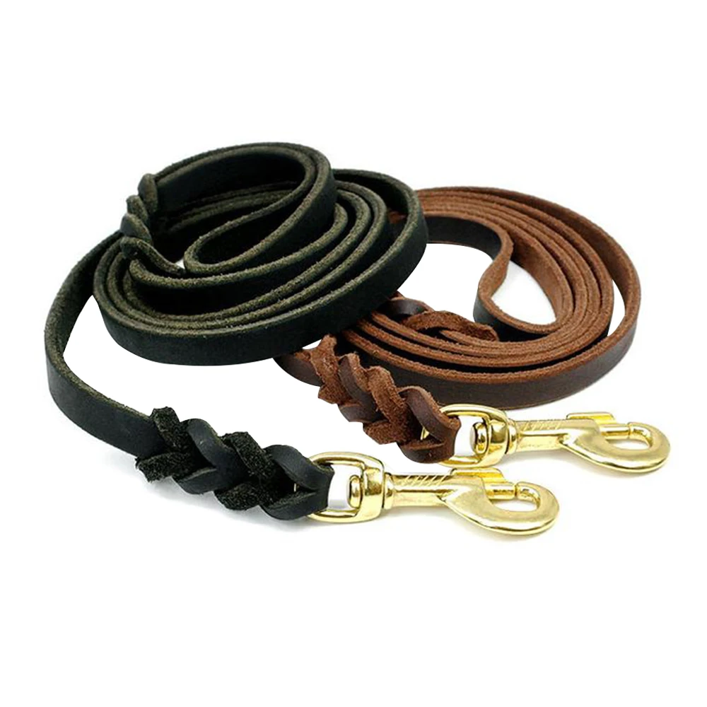 soft leather leash