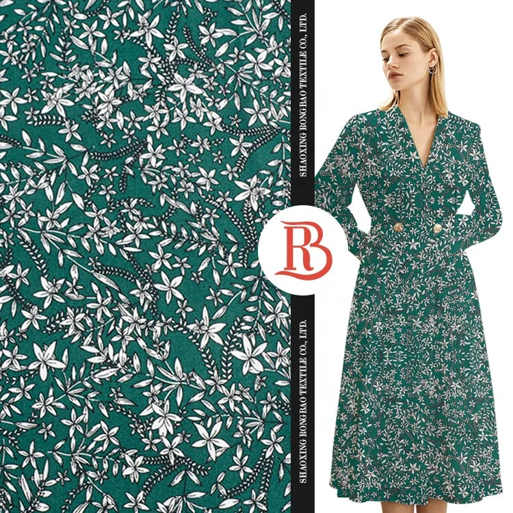 Профессиональное супер мягкое Цветочное платье премиум-класса из 100% искусственного шелка Тканое платье с принтом в рулонах