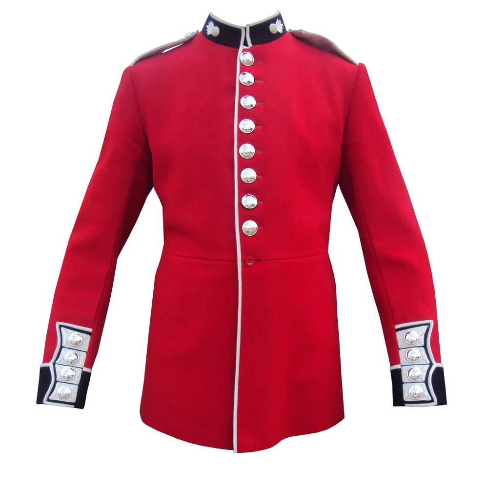 New Men Marching Band Red Uniform Double Breasted Handmade Wool Jacket Fast  Ship