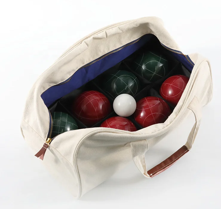 Set Bocce In Resina 100mm - 8 Bocce + Pallino - Borsa Trasporto - Per Spiaggia E Giardino - Foto 3