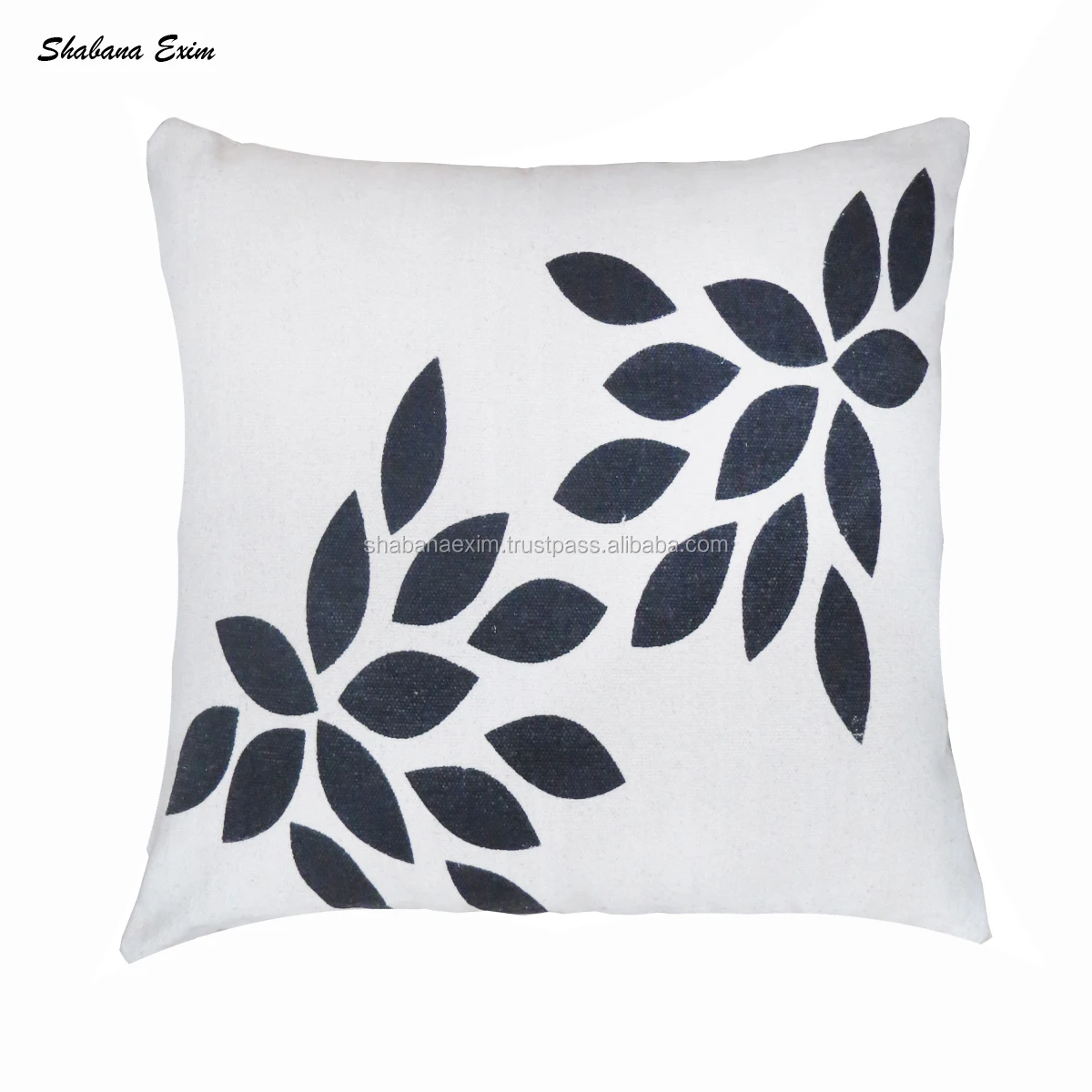 LF804a White Green Yellow Orange leaf Cotton Canvas Cushion Cover/Pillow Cover 