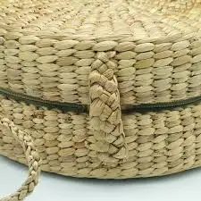 ECO-FRIENDLY WATER HYACINTH CUSHION MATTRESSES PAD for HOME/ SEAGRASS OTTOMAN BRAIDED STRAW SEAT CHEAP PRICE TOP SUPPLIER
