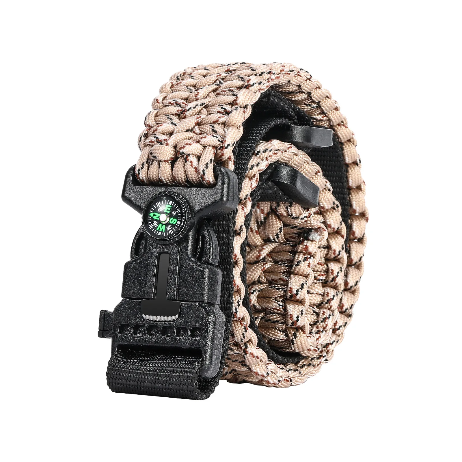 Energinox Открытый Кемпинг пеший Туризм выживающий паракордиальный Тактические пояса с компасом пять стартер свисток пряжка