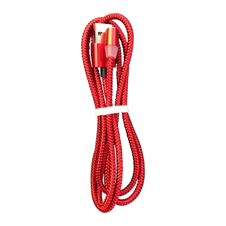 2m 6ft Magnetic Usb Cable with Micro USB/Type-c/8 Pin Connection & Blue LED Light for iPhone Android Phone Charging Cable