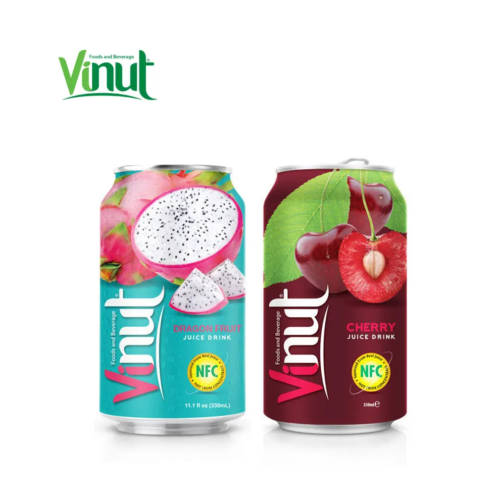 330ml canned vinut dragon fruit oem juice odm service from viet