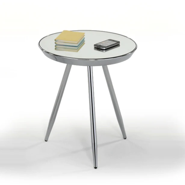 Большой круглый взрывозащищенный мембранный зеркальный журнальный столик