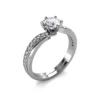 18K Gold Plated Adjustable Beautiful Pave Ring MR012