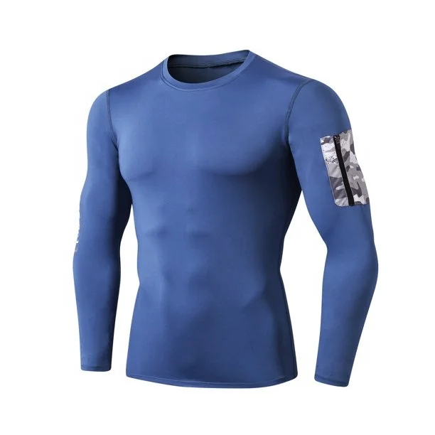 Men's Sports Gym Compression Under Base Layer Tops Long Sleeve Quick Dry T-Shirt 