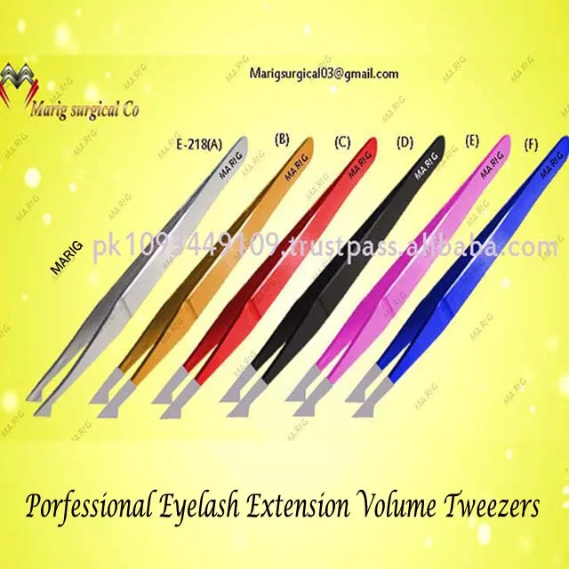 Custom Logo Lash Tweezers Volume 90 Degree Private Label Eyebrow